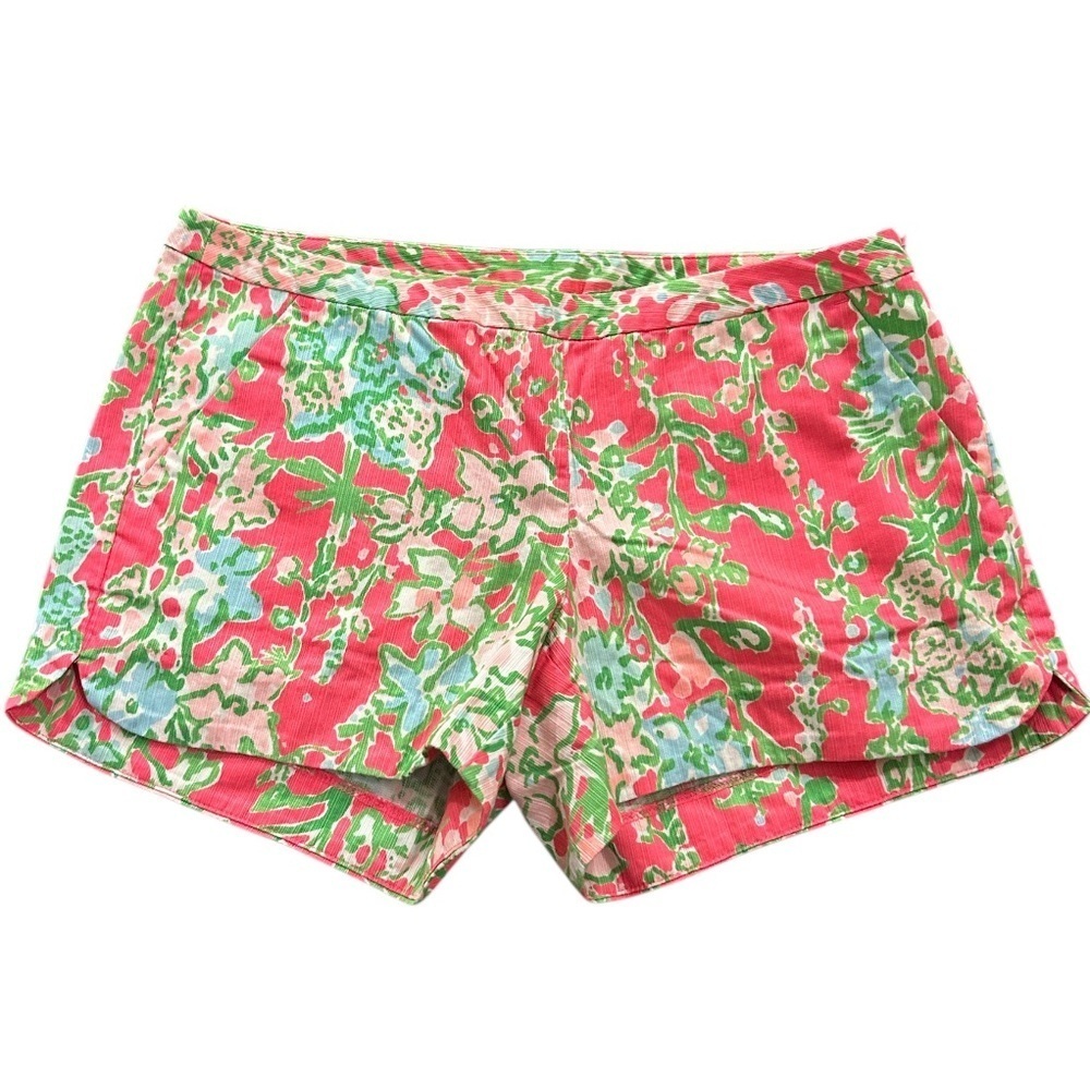 Lilly Pulitzer Cotton Pink Floral Shorts Size 4